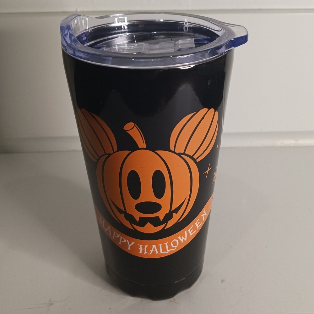 Stainless steel tumbler with Mickey Mouse pumpkin